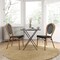Merrick Lane Celia Stacking Thonet Bistro Style Chair with Arms, PE Rattan Seat, and Metal Frame for Indoor/Outdoor Use